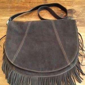 Ralph Lauren Suede Fringe Shoulder Bag